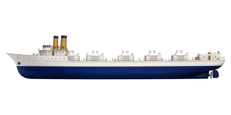 Großes Kühlschiff