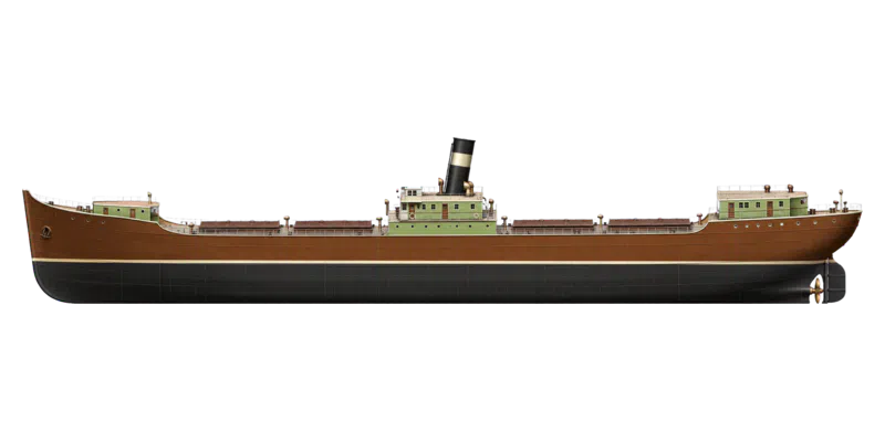Großer Trampdampfer
